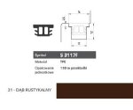 Uszczelka okienna przylgniowa S3117f – 100 m Deventer Brąz rustykalny