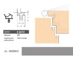 Uszczelka do drzwi wewnętrznych S6612 - 100 m Deventer Srebrny