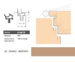 Uszczelka do drzwi wewnętrznych S6612 - 100 m Deventer Szaro beżowy