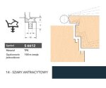 Uszczelka do drzwi wewnętrznych S6612 - 100 m Deventer Szary antracytowy