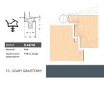 Uszczelka do drzwi wewnętrznych S6612 - 100 m Deventer Szary grafitowy