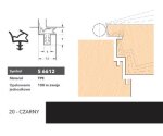 Uszczelka do drzwi wewnętrznych S6612 - 100 m Deventer Czarny