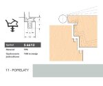 Uszczelka do drzwi wewnętrznych S6612 - 100 m Deventer Popielaty