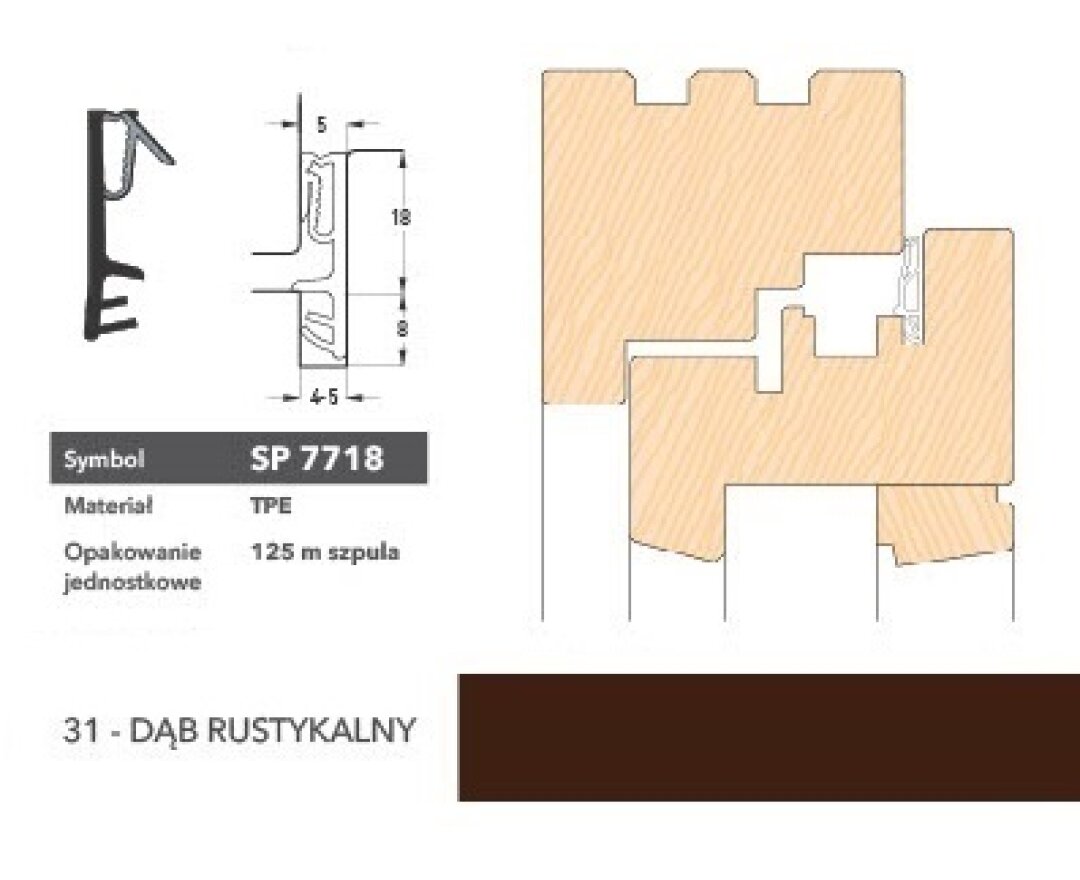 Uszczelka okienna krawędziowa SV7718 – 125m- fot-