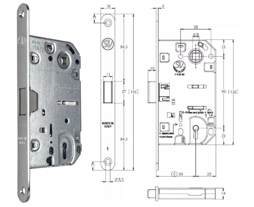 ZAMEK MAGNETYCZNY 90KL E=50mm- fot-