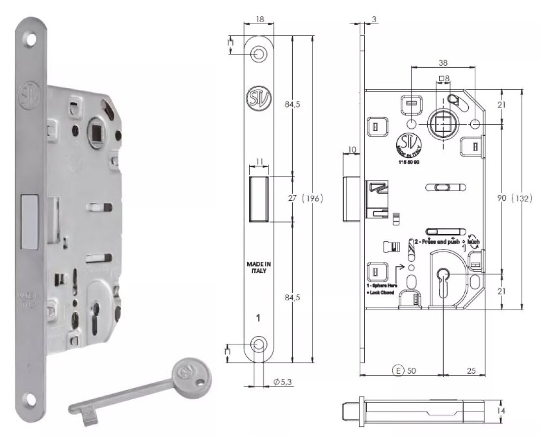 ZAMEK MAGNETYCZNY 90KL E=50mm- fot-