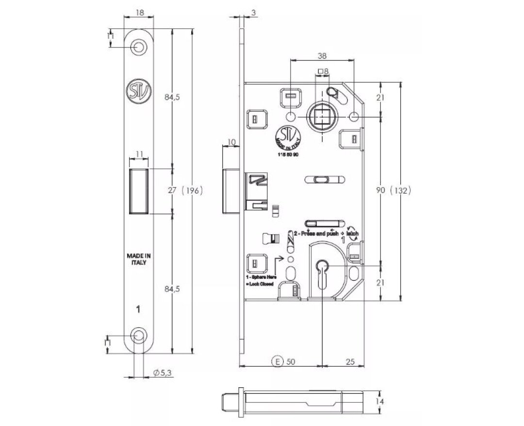 ZAMEK MAGNETYCZNY 90KL E=50mm- fot-