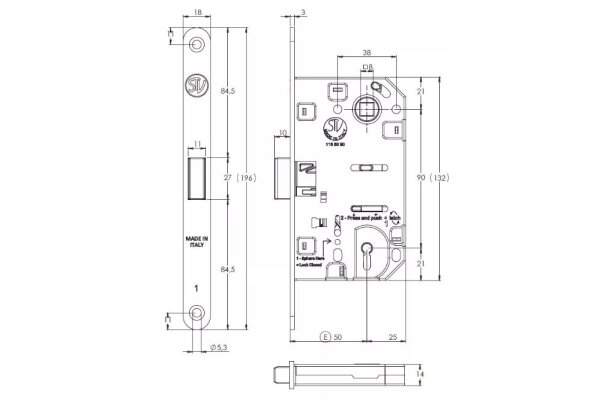 ZAMEK MAGNETYCZNY 90KL E=50mm STV Biały