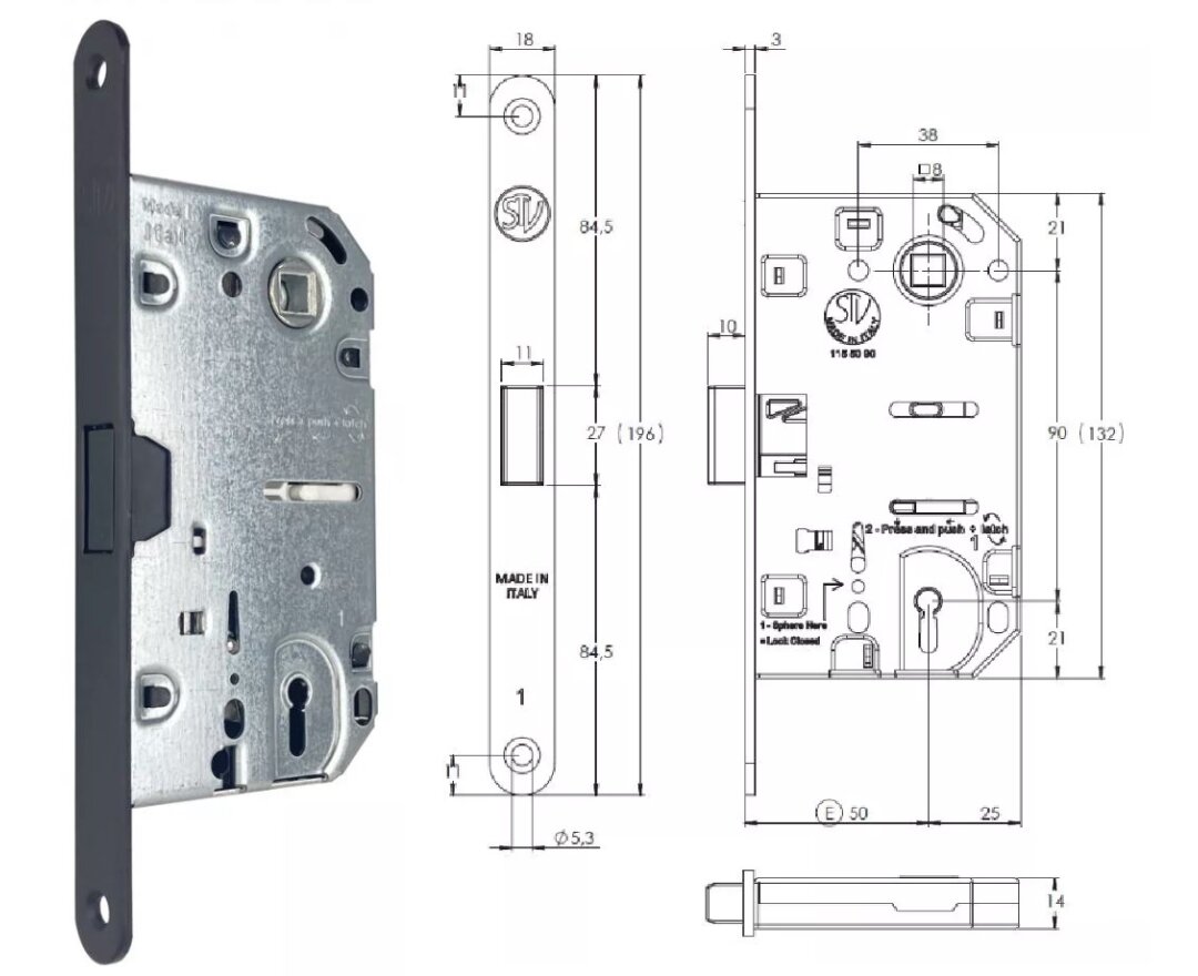 ZAMEK MAGNETYCZNY 90KL E=50mm- fot-