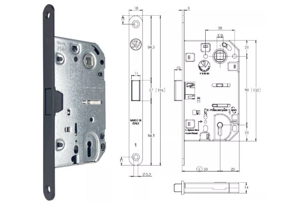 ZAMEK MAGNETYCZNY 90KL E=50mm STV Czarny