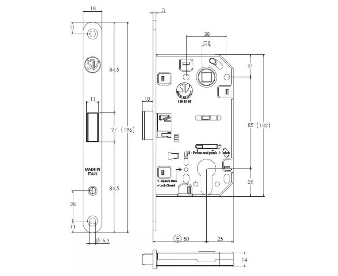 ZAMEK MAGNETYCZNY 85WB E=50mm- fot-