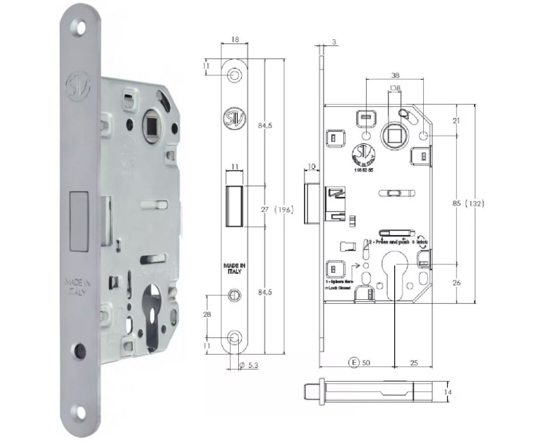 ZAMEK MAGNETYCZNY 85WB E=50mm- fot-
