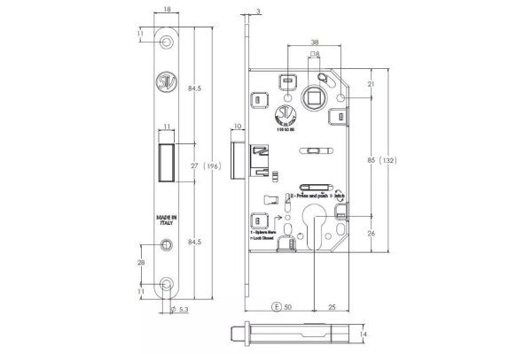 ZAMEK MAGNETYCZNY 85WB E=50mm STV Nikiel matowy