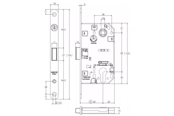 ZAMEK MAGNETYCZNY 85WB E=50mm STV Biały