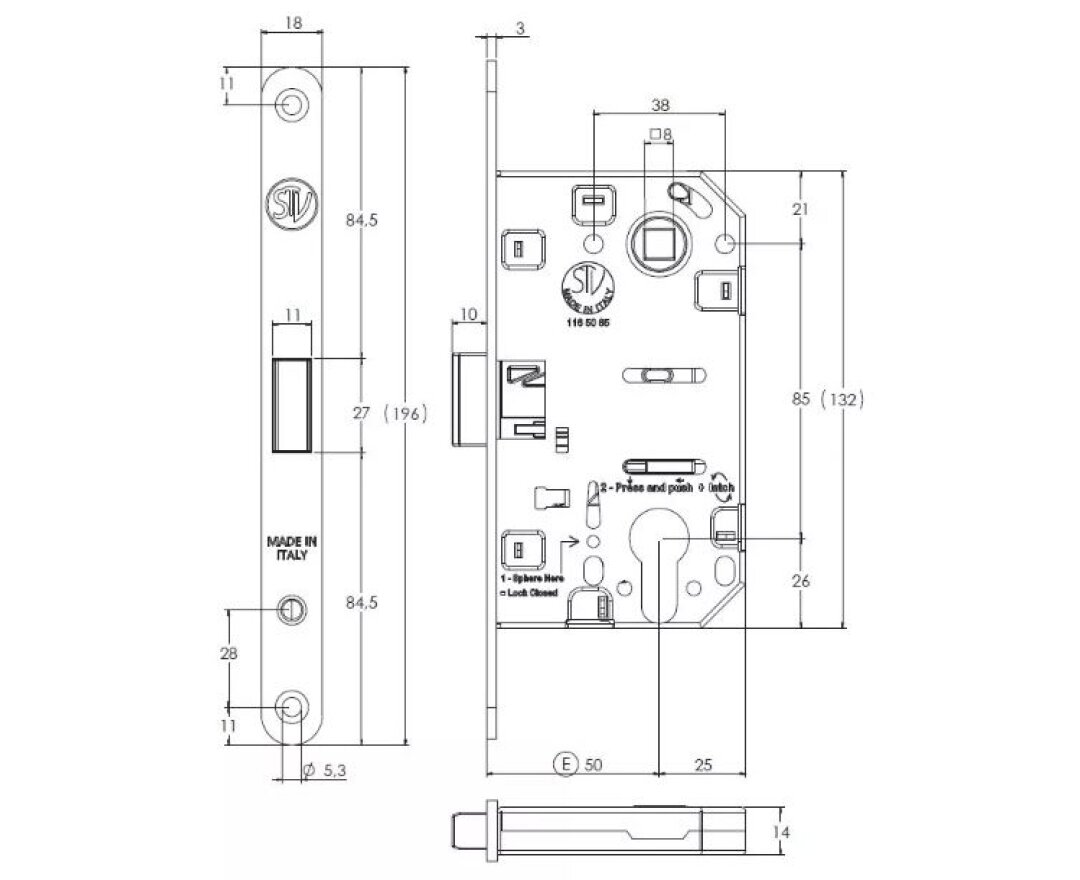 ZAMEK MAGNETYCZNY 85WB E=50mm- fot-