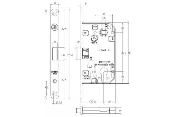 ZAMEK MAGNETYCZNY 85WB E=50mm STV Czarny