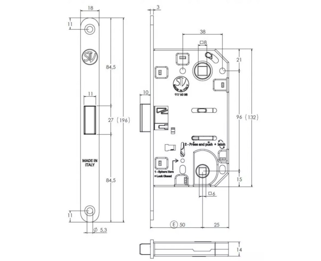 ZAMEK MAGNETYCZNY 96WC E=50mm [KWADRAT 6mm]- fot-