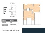 Uszczelka okienna przylgniowa SV12 – 200 m Deventer Szary antracytowy