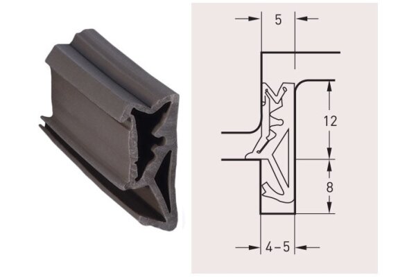 Uszczelka okienna SV125 - 150 m Deventer Brąz rustykalny