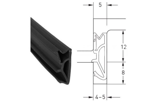 Uszczelka okienna SV12 – 200 m Deventer Czarny