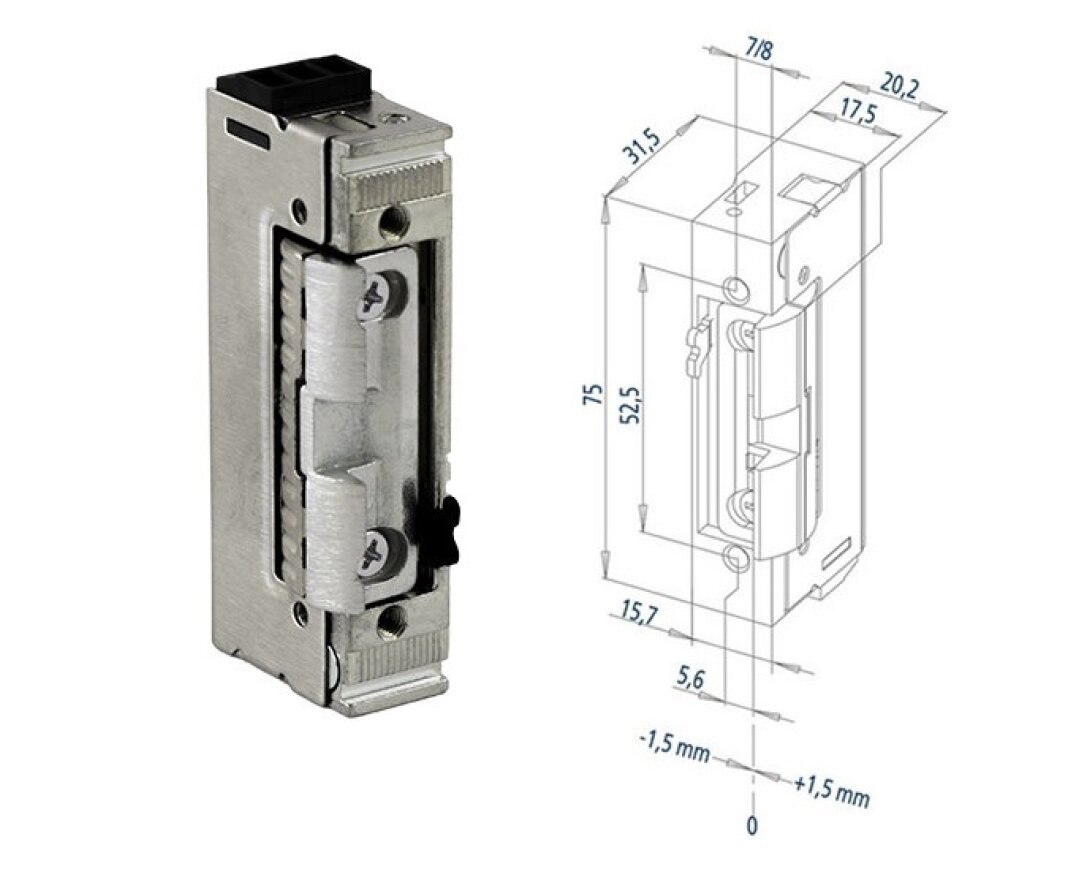 Elektrozaczep 10-24V z przełącznikiem- fot-