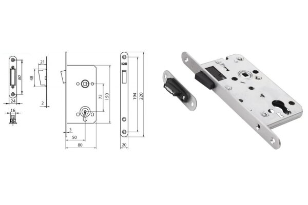 Zamek magnetyczny Z75M PZ LOB Stal