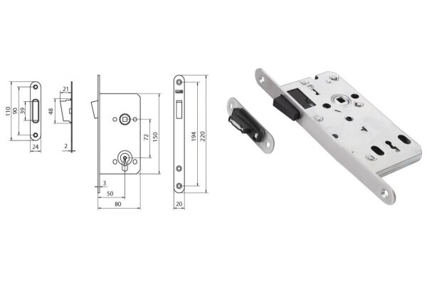 Zamek magnetyczny Z75M BB LOB Stal