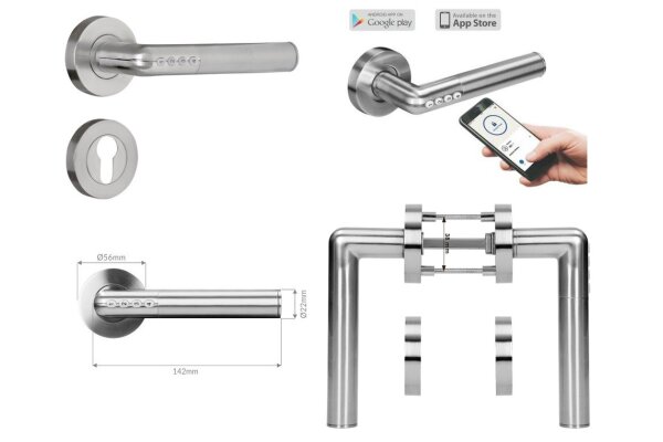 Klamka z zamkiem szyfrowym ZS-850 ORNO Stal szlachetna