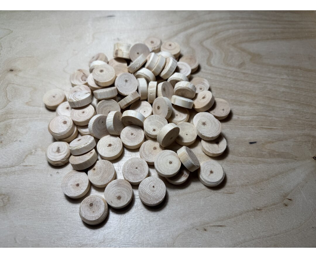 Fleki, Sęki i zaprawki gałęziowe ɸ20x7 mm - faza, 2000 szt.- fot-