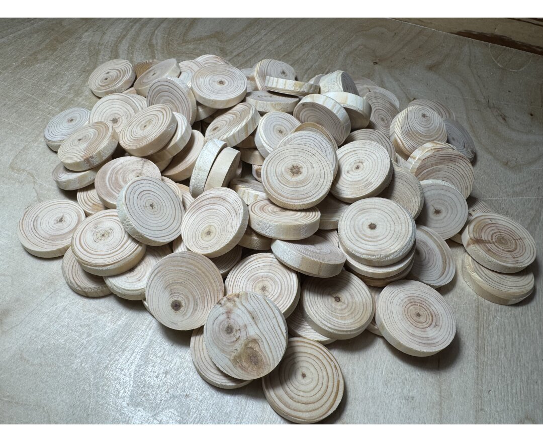 Fleki, Sęki i zaprawki gałęziowe ɸ30x7 mm - faza, 1000 szt.- fot-