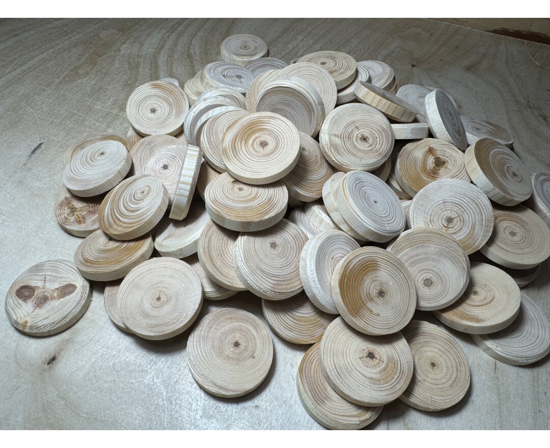 Fleki, Sęki i zaprawki gałęziowe ɸ35x7 mm - faza, 1000 szt.- fot-