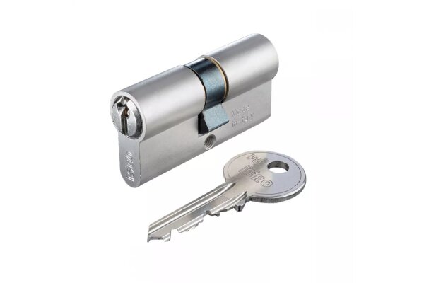 WKŁADKA BĘBENKOWA F5 DWUSTRONNA 50x50, 3 KLUCZE ISEO Nikiel matowy