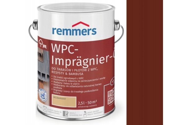 Olej do desek KOMPOZYTOWYCH 2,5L remmers Brązowy